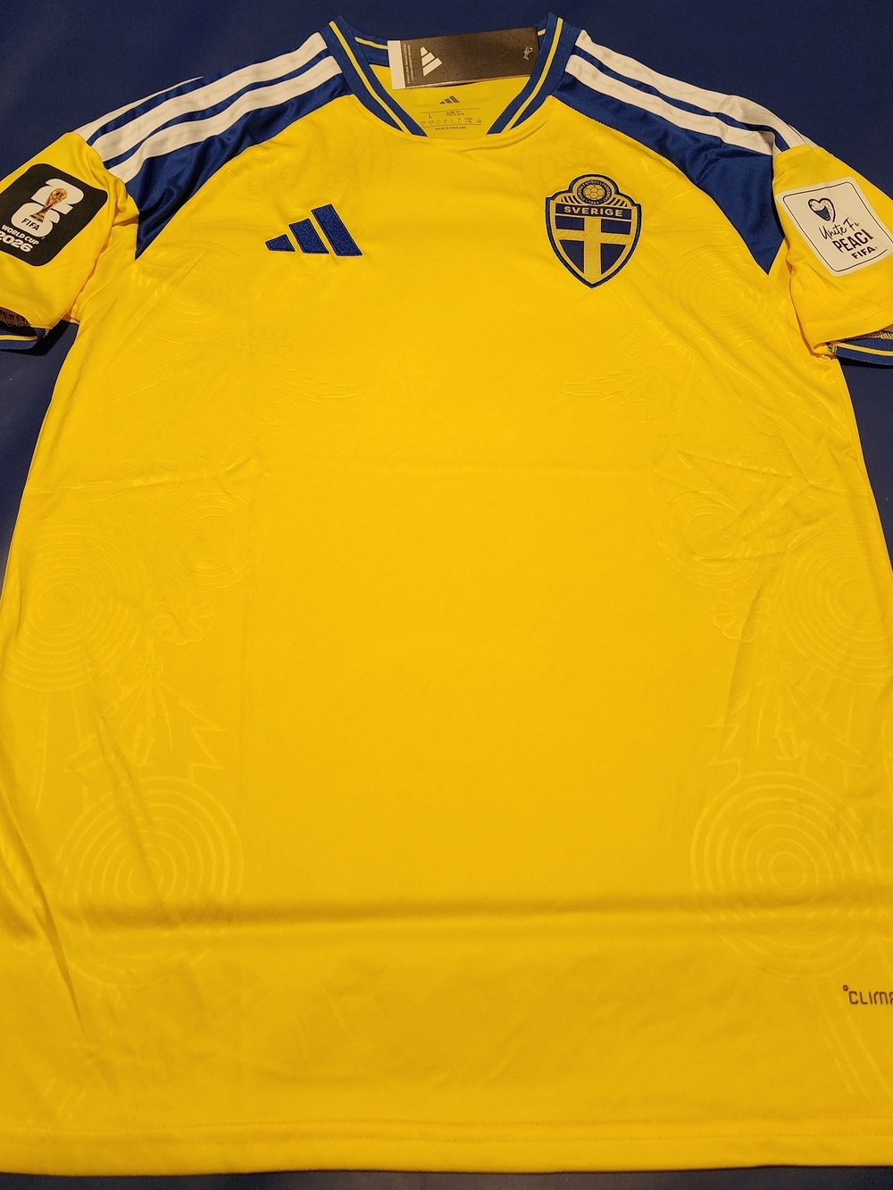 Adidas Sweden 2026 Home World Cup Jersey